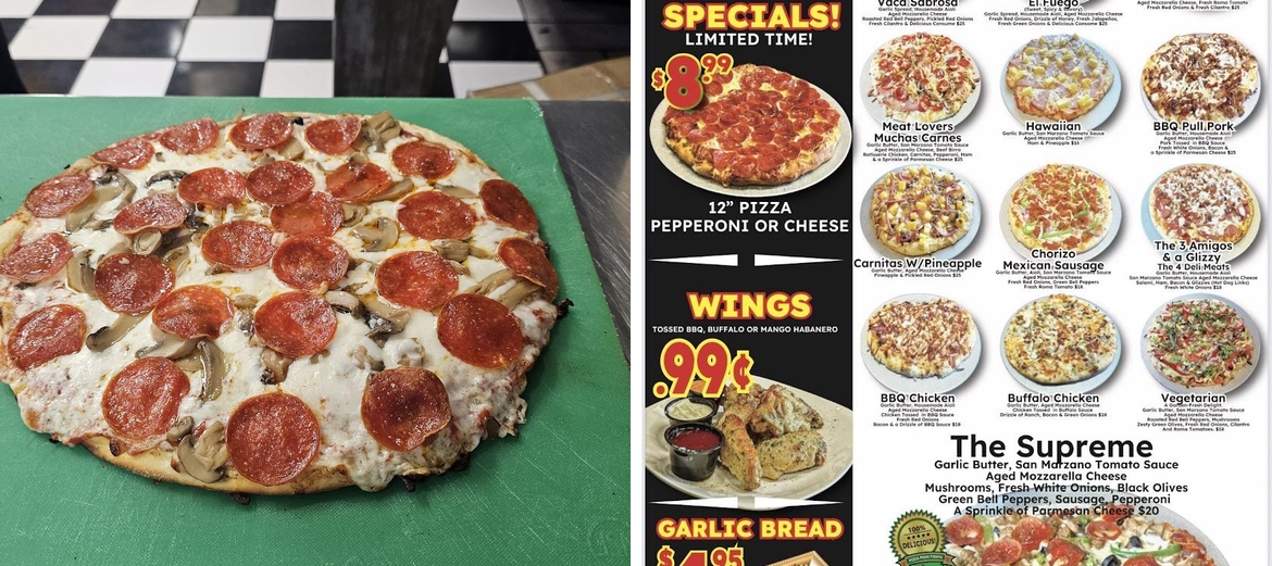 Pizza Food Fiesta Menu